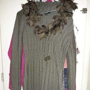 Womens dressy pullover/button up sweater